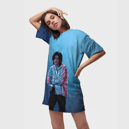 Платье-футболка 3D Хёнджин на концерте - Stray Kids, цвет 3D печать - фото 3