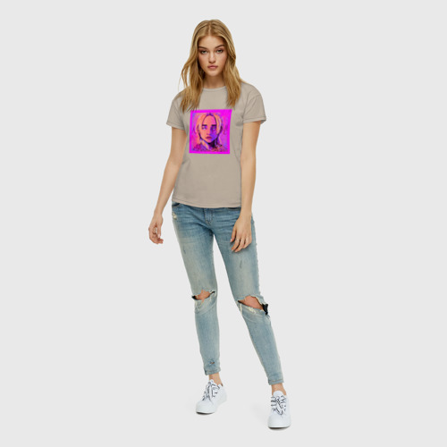 Женская футболка хлопок Феликс - Stray Kids, цвет миндальный - фото 5