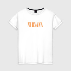 Светящаяся женская футболка Nirvana логотип