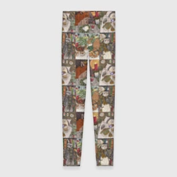 Леггинсы 3D Милые иллюстрации коллаж