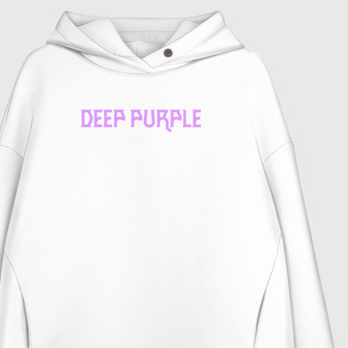 Женское светящееся худи Deep Purple логотип, цвет белый - фото 9
