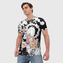 Мужская футболка 3D Луффи из Ван Пис - Gear 5 - фото 2