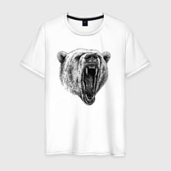 Белый медведь морда – Мужская футболка хлопок с принтом купить со скидкой в -20%