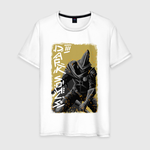 Мужская футболка из хлопка с принтом Dark Souls 3 Хранители Бездны, вид спереди №1