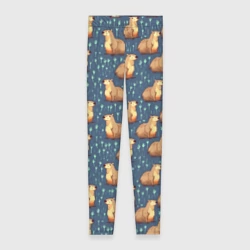 Леггинсы 3D Капибары - паттерн