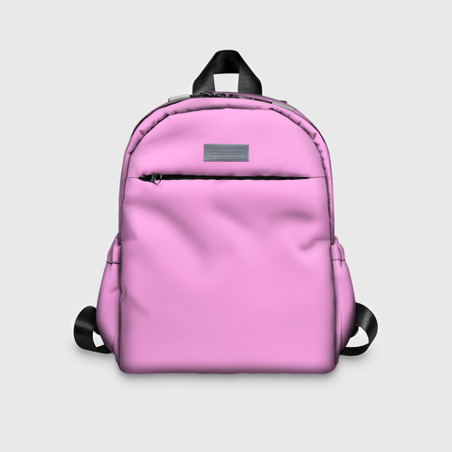 Детский рюкзак 3D с принтом Лавандовый розовый однотонный, вид спереди #2