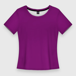 Сливовый однотонный – Женская футболка 3D Slim с принтом купить