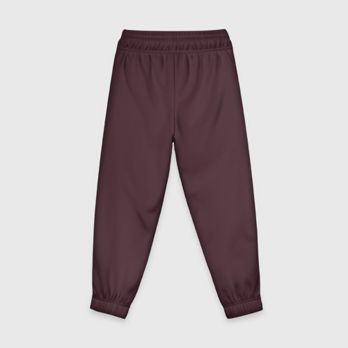 Детские брюки 3D с принтом Тёмный черновато-пурпурный, вид сзади #1
