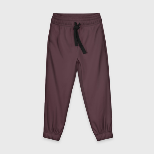 Детские брюки 3D с принтом Тёмный черновато-пурпурный, вид спереди #2
