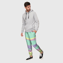 Мужские брюки 3D Абстракция из цветных разводов - фото 2
