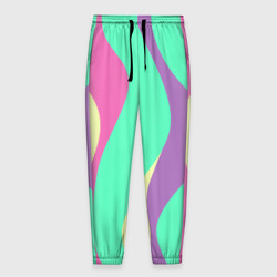 Мужские брюки 3D Полосатая цветная абстракция