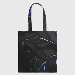 Шоппер 3D Black texture neon line