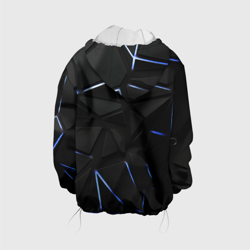 Детская куртка 3D Black texture neon line, цвет белый - фото 2