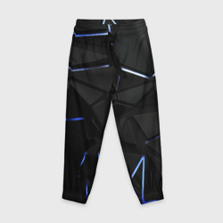 Детские брюки 3D Black texture neon line