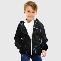 Детская куртка 3D Black texture neon line - фото 2