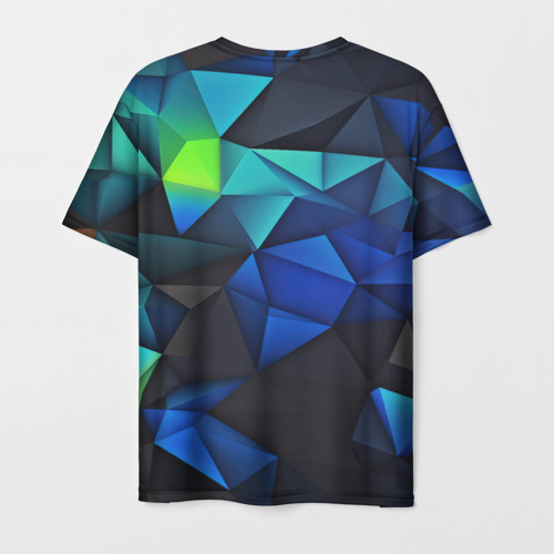 Мужская футболка 3D CSGO   blue abstract, цвет 3D печать - фото 2