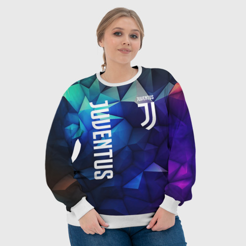 Женский свитшот 3D Juventus   logo blue , цвет 3D печать - фото 6