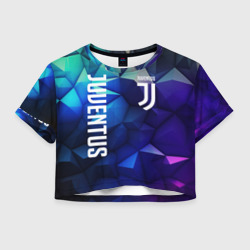 Женская футболка Crop-top 3D Juventus   logo blue 