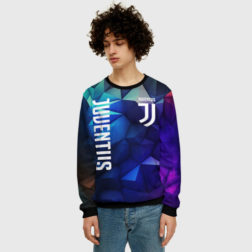 Мужской свитшот 3D с принтом Juventus   logo blue, фото на моделе #1