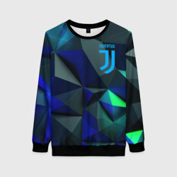 Женский свитшот 3D Juventus  blue   abstract logo