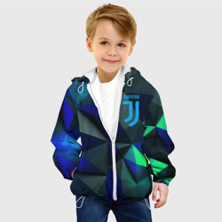 Детская куртка 3D Juventus  blue   abstract logo - фото 2