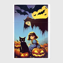 Магнитный плакат 2Х3 Ведьма нависла над малышкой и котом