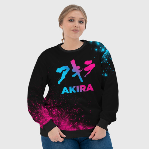 Женский свитшот 3D Akira - neon gradient, цвет 3D печать - фото 6