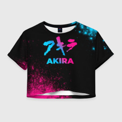 Женская футболка Crop-top 3D Akira - neon gradient