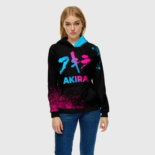 Женская толстовка 3D Akira - neon gradient, цвет 3D печать - фото 3