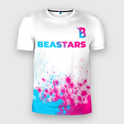 Мужская футболка 3D Slim Beastars neon gradient style: символ сверху