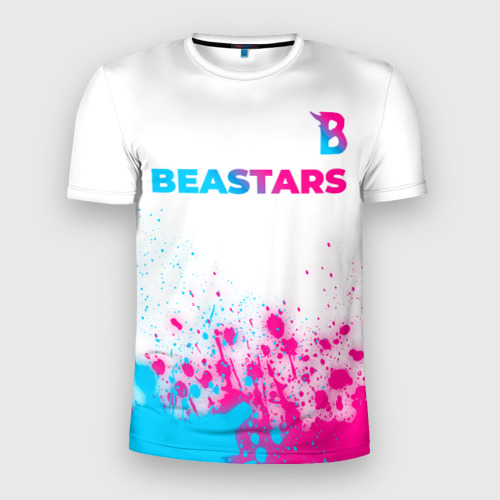 Мужская футболка 3D Slim Beastars neon gradient style: символ сверху, цвет 3D печать