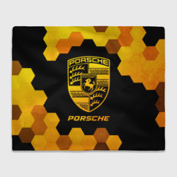 Плед 3D Porsche - gold gradient