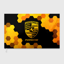 Флаг 3D Porsche - gold gradient