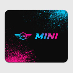 Прямоугольный коврик для мышки Mini - neon gradient: надпись и символ