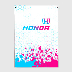 Постер Honda neon gradient style: символ сверху