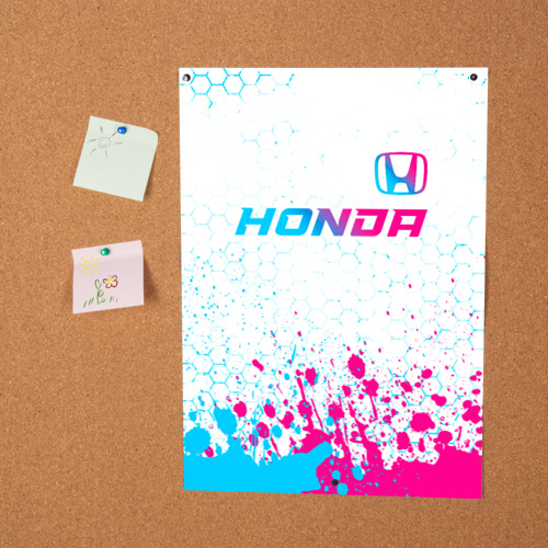 Постер Honda neon gradient style: символ сверху - фото 2
