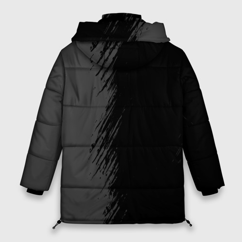 Женская зимняя куртка Oversize Need for Speed glitch на темном фоне: по-вертикали, цвет черный - фото 2