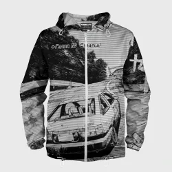Мужская ветровка 3D Тойота ae 86 - Инициал ди