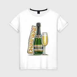 Женская футболка хлопок Шампанское