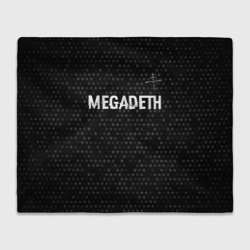 Плед 3D Megadeth glitch на темном фоне: символ сверху