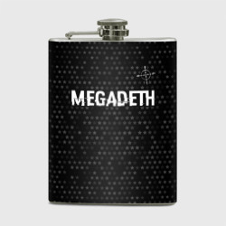 Фляга Megadeth glitch на темном фоне: символ сверху