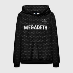 Мужская толстовка 3D Megadeth glitch на темном фоне: символ сверху