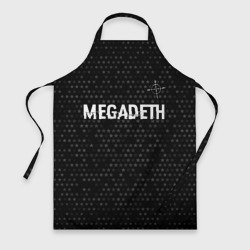Фартук 3D Megadeth glitch на темном фоне: символ сверху