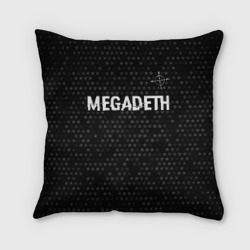 Подушка 3D Megadeth glitch на темном фоне: символ сверху