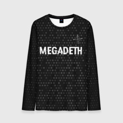 Мужской лонгслив 3D Megadeth glitch на темном фоне: символ сверху