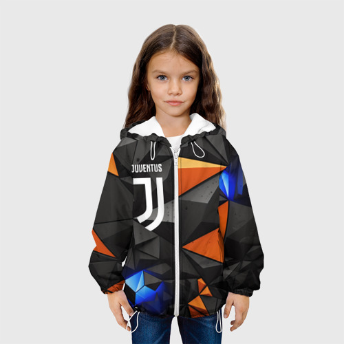 Детская куртка 3D Juventus orange  black style, цвет белый - фото 4