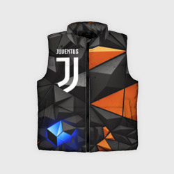 Детский жилет утепленный 3D Juventus orange  black style