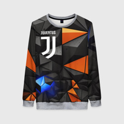 Женский свитшот 3D Juventus orange  black style