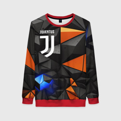 Женский свитшот 3D Juventus orange  black style