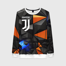 Женский свитшот 3D Juventus orange  black style